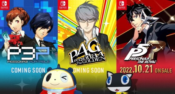 ペルソナシリーズ3作品「ペルソナ5R」「P3P」「P4G」がSwitchで発売決定