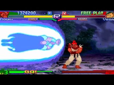 「ギース」→烈風拳「ルガール」→カイザーウェイブ「ベガ」→サイコクラッシャー「豪鬼」→瞬獄殺